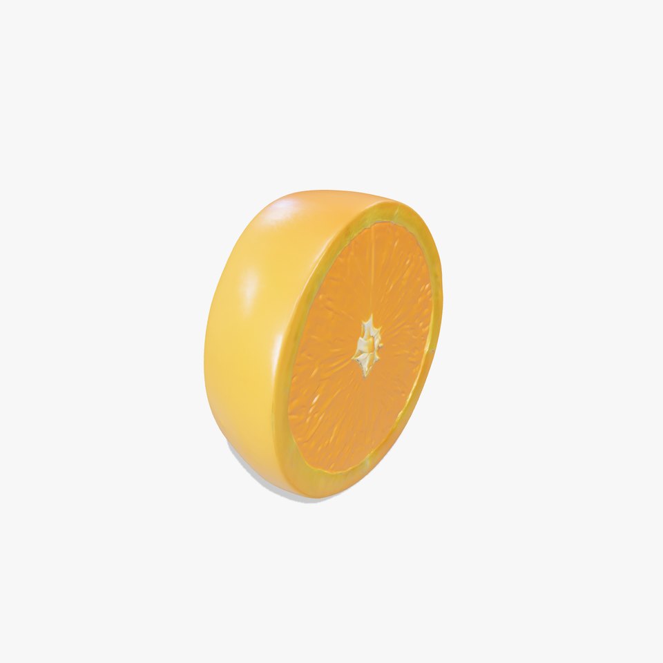 Orange Textured Slice Realistic Model Pack